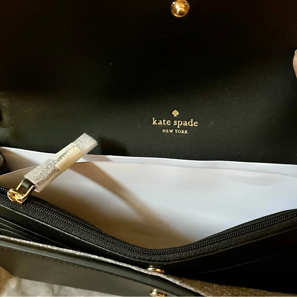 Brand New Kate Spade Madison Lge Black Wallet/ Wristlet - Picture 7 of 11